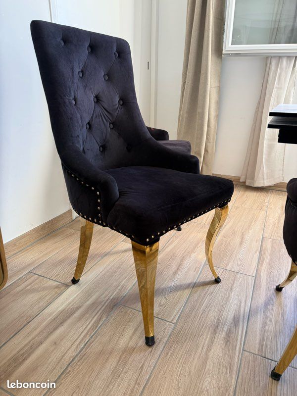 Ensemble tables & chaises – Style moderne chic – Excellent état (image 3)