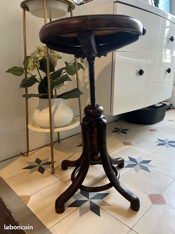 Tabouret de piano ancien (image 8)