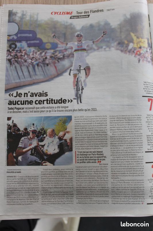 L’Equipe du 7/4/2025 - LA REPONSE - Tadej Pogacar - Tour des Flandres - OM - (image 6)