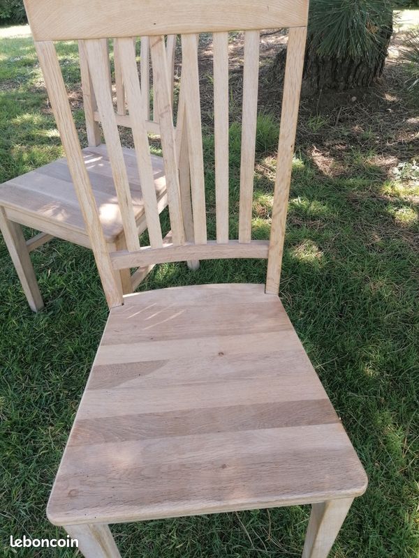 Lot 2 chaises bois massif (image 5)