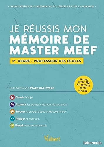 Vuibert je reussis mon memoire de master 1er degre professeur des ecole (image 1)