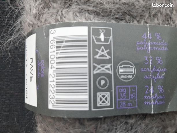 Lot De 10 Pelotes Pippillota Gris Tweedé - 25% Laine Pour Tricot Automne/hiver