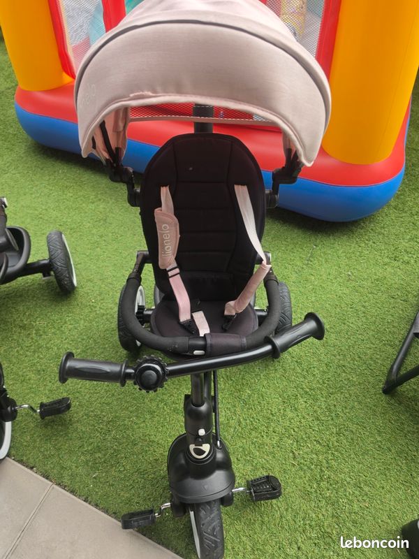 Tricycle évolutif LIONELO Berry - Poussette - Réglable - Jusqu'à 25 kg - Siège réversible - Sac - Porte-gobelet - Sonnette - Rose (image 3)