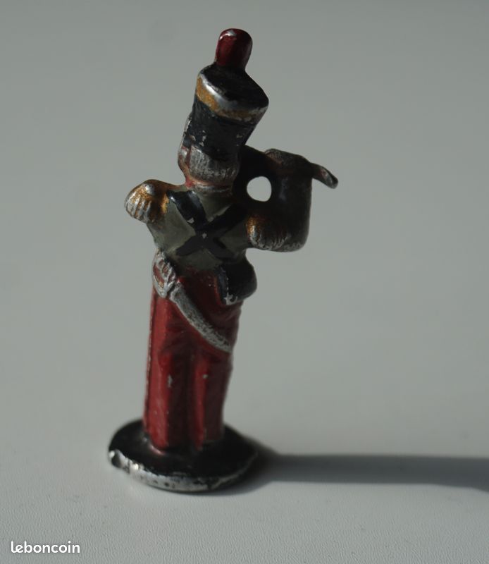 Lot De 10 Soldats Fanfan En Métal Peint Quiralu – Ancien, Hauteur 60 Mm, Français