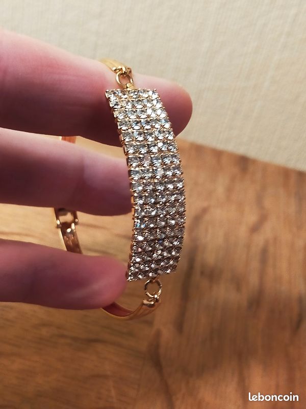 Bracelet Gourmette Or Ancien - Large Et élégant - Bijou Vintage 5830