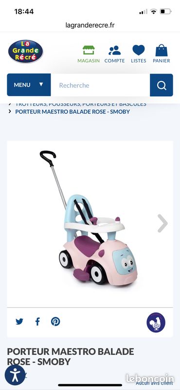 Jouet Porteur Maestro Ii Balade Electronique Buy Porteur Smoby