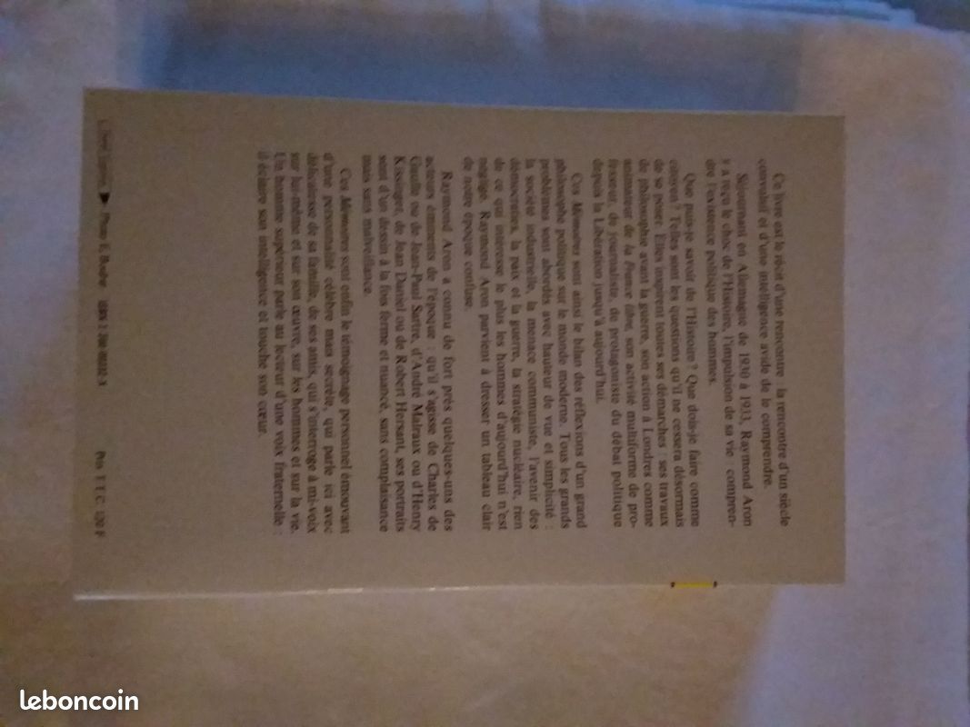 MEMOIRES de Raymond Aron (image 2)
