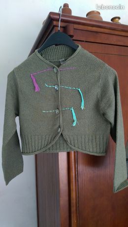 Jupe Lilith Gris Taupe Plissée - Taille 40, Coton Et Laine, Très Bon état