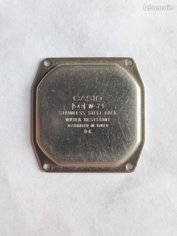 Plaque Arrière Couvercle Pour Montre Casio W-68H - Occasion En Bon état