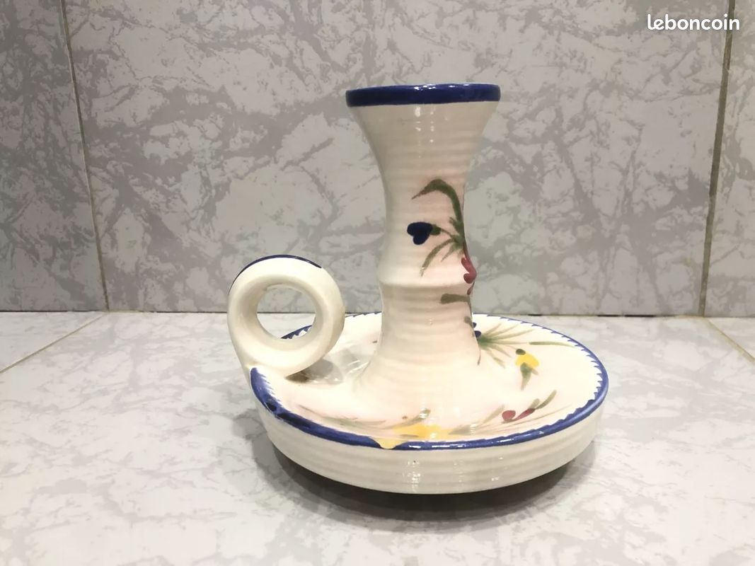 Bougeoir Ancien Rat De Cave En Céramique – Peint à La Main, Pièce Déco Unique