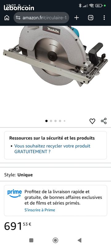 Scie circulaire Makita 5143r pour lame de 355mm (image 8)