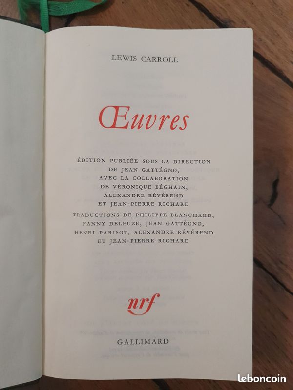 Lewis Carroll - Œuvres - Bibliothèque de la Pléiade (image 2)