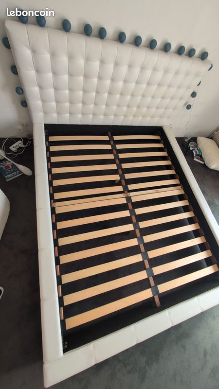 Lit 160x200 + sommier + matelas (image 4)