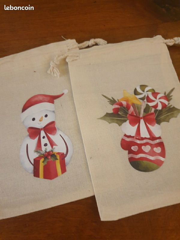 Pochettes cadeaux x2 15x10 Noël (image 1)