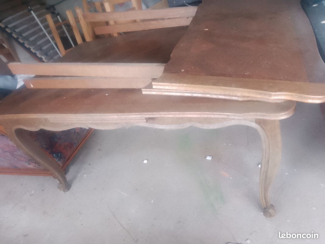 Table en bois massif,plus rallonges (image 4)
