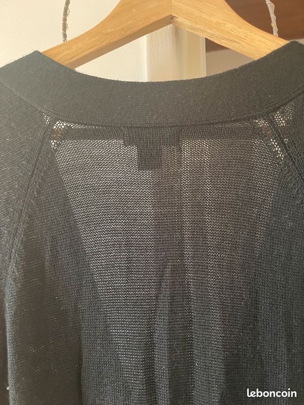 Gilet long noir Karen Millen L 30 laine (image 6)