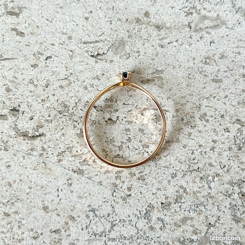 Bague V - Or Jaune 750 & Saphir (image 5)