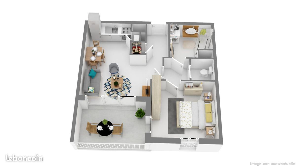Appartement 3 pièces 64 m² · à Aix-en-Provence · 64 m² · 1 018 €/mois