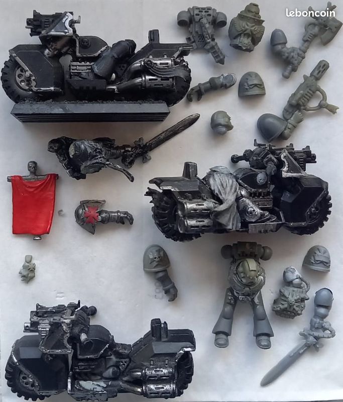 3 Motos Plastique Pour Warhammer 40K – Space Marines – Référence P-00AWQ – Occasion