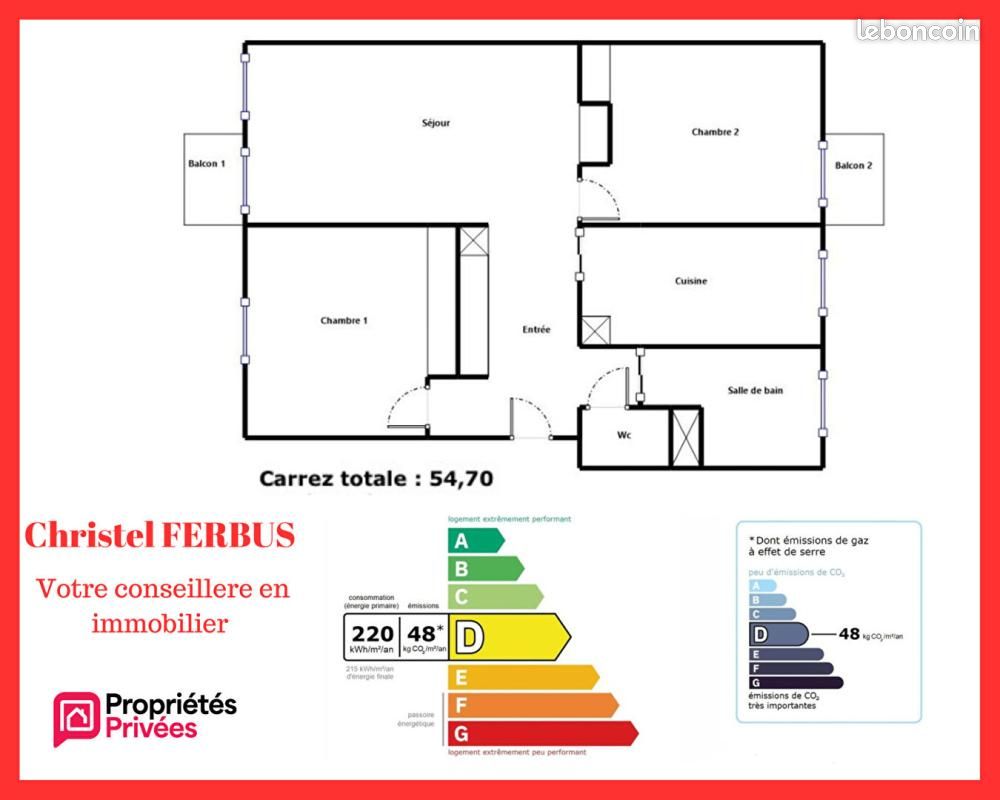 Appartement 3 pièces 54 m² · à Le Bourget · 54 m² · 172 000 €