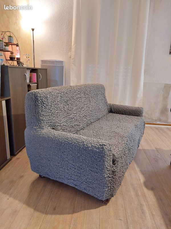 6 housses de canapé et de fauteuil extensibles - fabrication ITALIENNE - 3 housses NEUVES + 3 housses TBE (image 1)