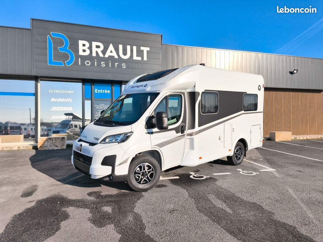 Camping-car profilé SUNLIHGT T58 Adventure Edition, Lit à la française + lit de pavillon, Citroën Jumper 2.2 Hdi 140 Cv BVA (boite automatique). NEUF de 2026, T 58 (image 1)
