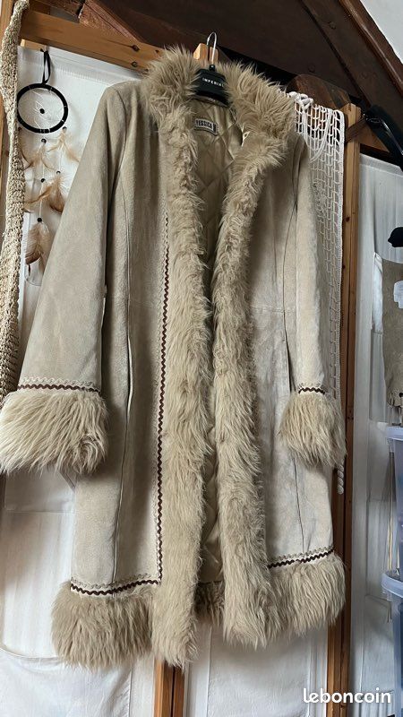 Manteau vintage en daim et cuir noir | Kaufen auf Manteau vintage en daim et cuir noir | Kaufen auf