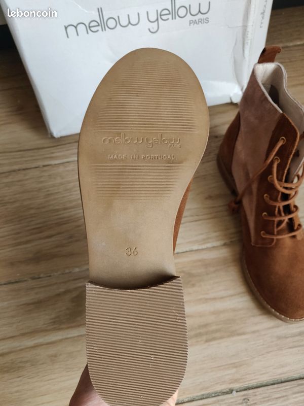 Bottine Mellow Yellow taille 36 en cuir camel (image 5)