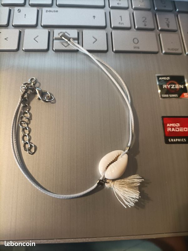 Bracelet de cheville coquillage (image 1)