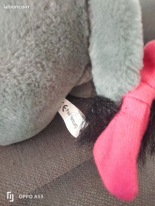 Peluche Ane gris (image 4)