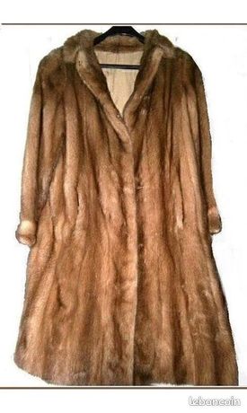 Manteau En Fourrure D'élevage Taille 40 - Occasion En Très Bon état, Doublure Fourrure