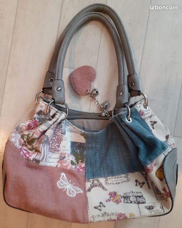 Sac à main- décor Patchwork Paris TB état (image 3)