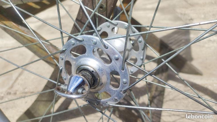 Roue Avant Campagnolo RECORD 1950 – Moyeu Grande Flasque, Jante à Boyaux