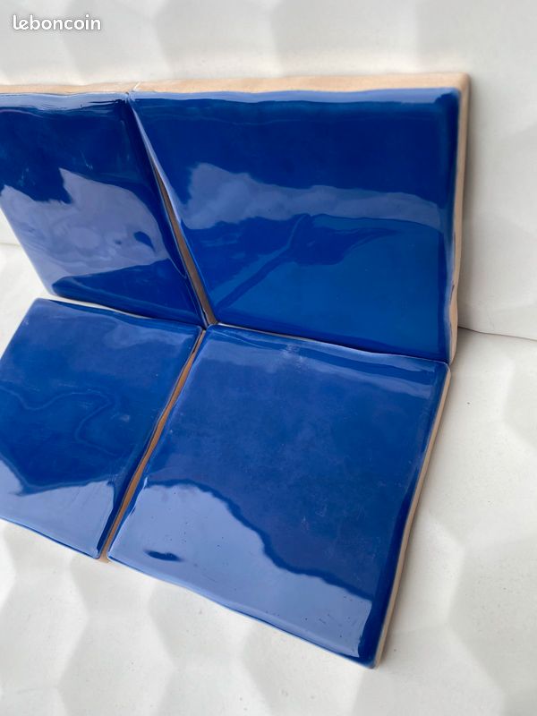 Faience murale aspect Zellige bleu marine 10x10 (image 1)