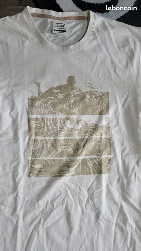 T-shirt Oxbow Surfer Vintage 1997 – Gris, Taille L – Homme