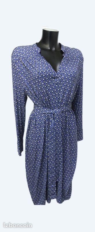 Etat NEUF, TB Robe SOULEIADO, bleue, Taille 42, Vêtements