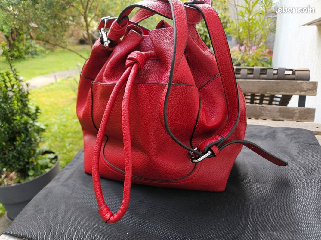 Sac "seau" - Rouge - Zara (image 1)