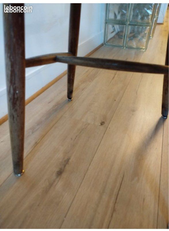 Chaise de bistrot rustique assise en cuir excellente qualité de fabrication (image 5)