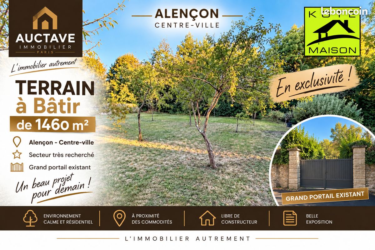 Terrain 1460 m² · à Alençon · 1 460 m² · 155 985 €