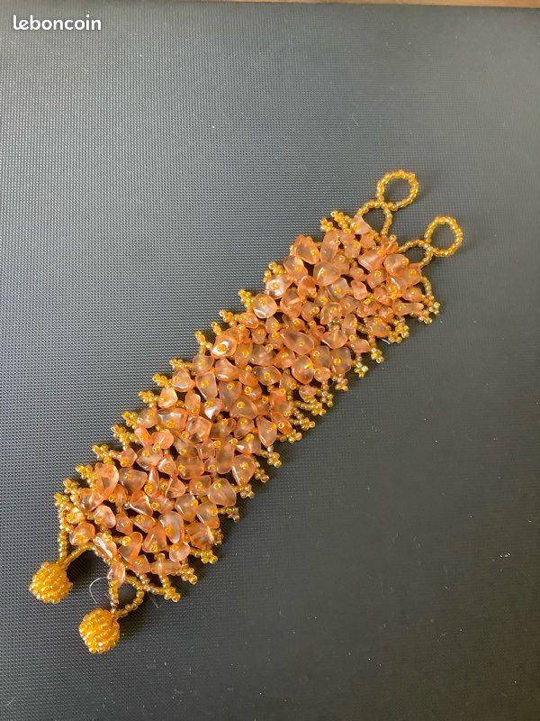 Bracelet manchette perles tissées (image 1)