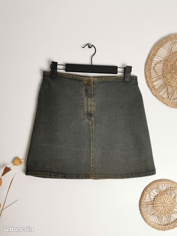 Générique Mini-Jupe en Jean pour Femme Style années 2000, Taille Basse, Tailles S à XL