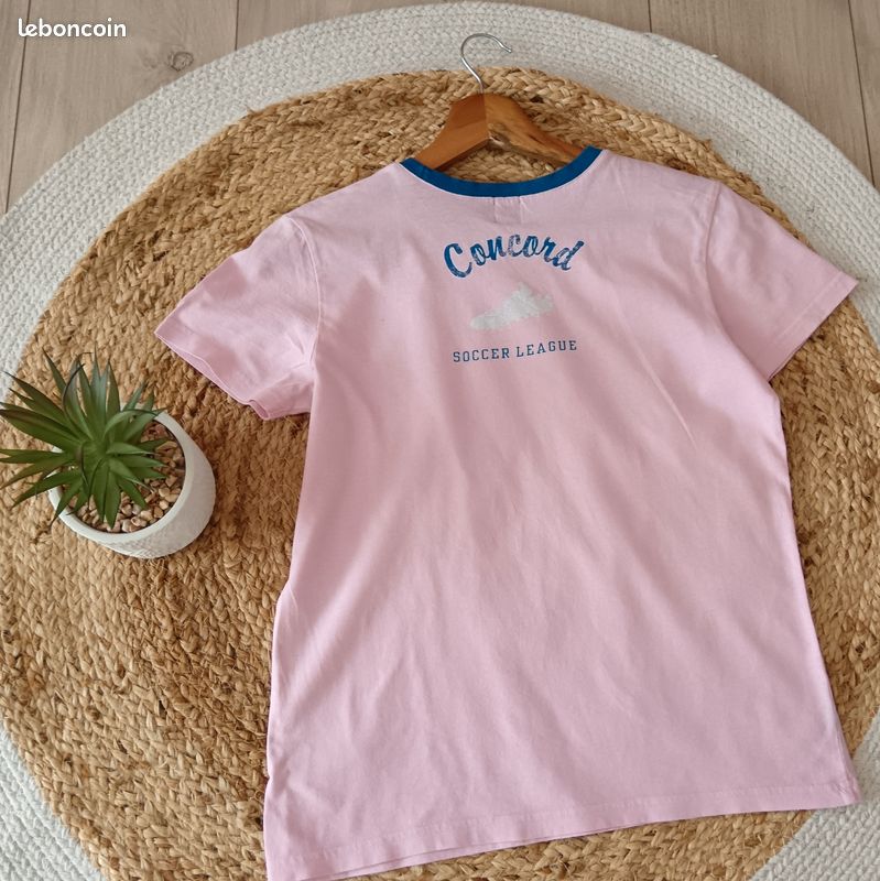 Tshirt Basique Fille Ruffles T-shirt Fille Rose Primark Taille 6-7 Ans - Coton - Manches Courtes - Occasion Bon état Stickers Booster