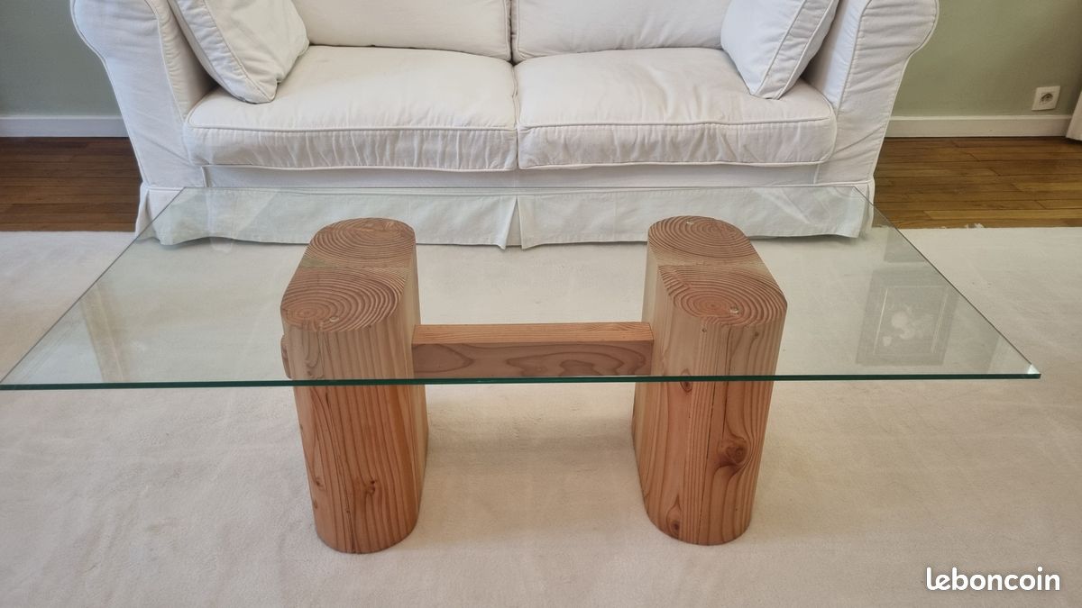 Table basse design bois massif (image 5)