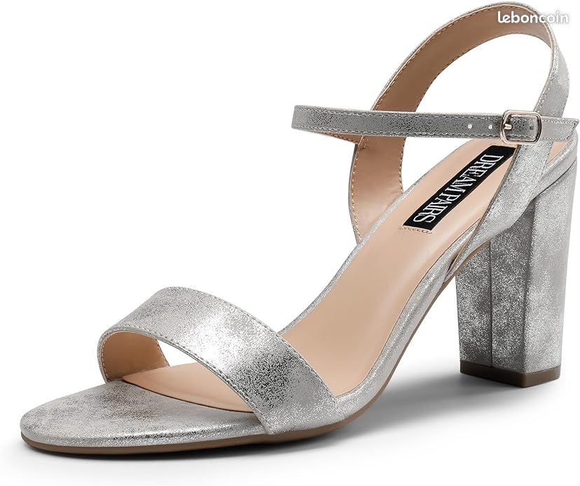 Sandales Plateforme Diba Bleu Pâle Paillettes - Talon Bloc, Taille 6M, Occasion Très Bon état