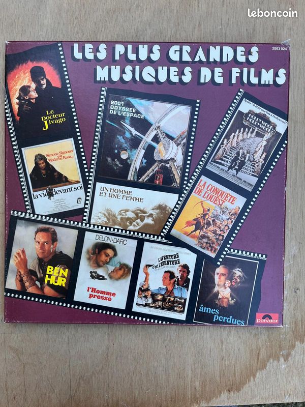 Coffret disques 33 tours LES GRANDS THEMES CINEMA (image 1)