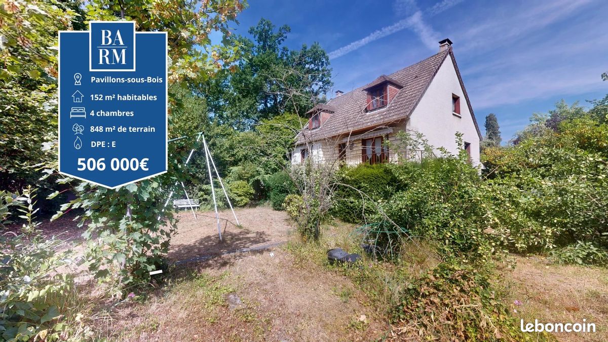 Maison 6 pièces 152 m² · à Les Pavillons-sous-Bois · 152 m² · 506 000 €