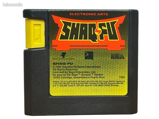 Vtg Sega Genesis Shaq-Fu Video Game 90s arcade Shaquille O'Neal TESTED W/Manual