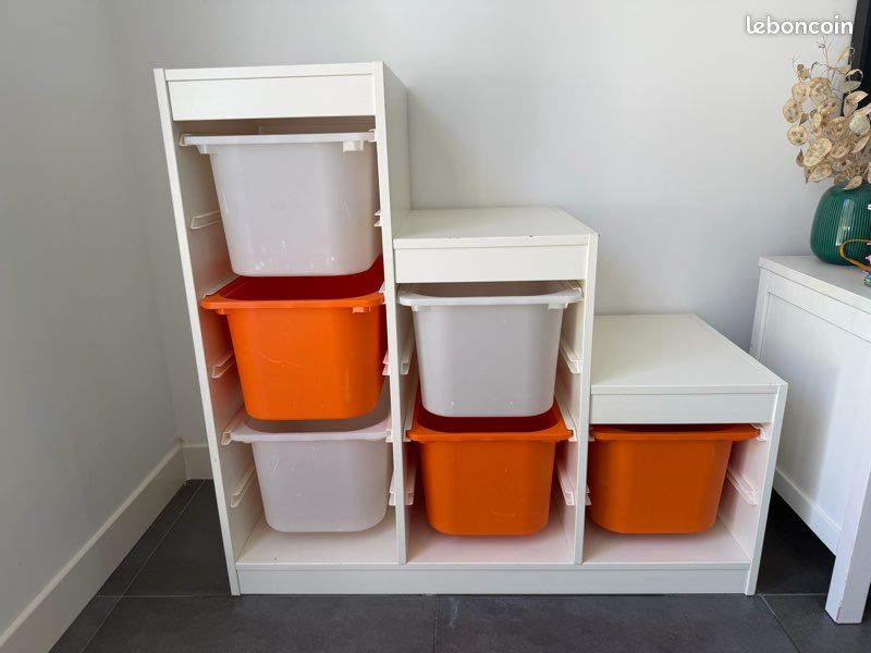 À vendre meuble IKEA enfant orange et blanc (image 1)