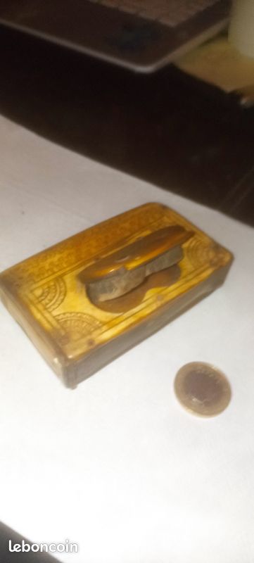 Ancienne tabatière, en corne de yack, gravée (image 11)