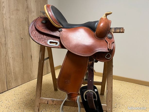 Étriers De Selle Western En Aluminium – Marches Caoutchouc – Bell Style – USA